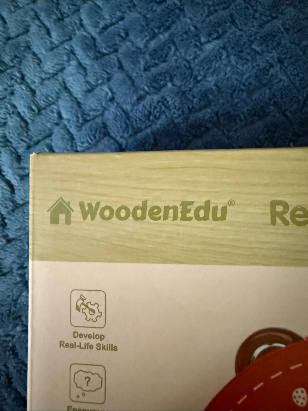 NIB - WoodenEdu Wooden Tambourine Toy Set (Red Fox & Yellow Bear) - Picture 3 of 11